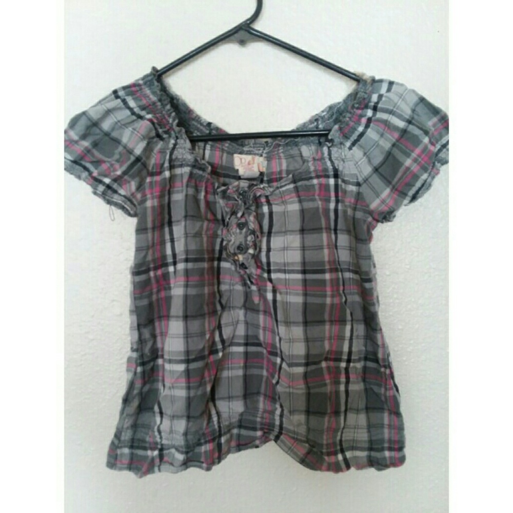 Op - Plaid Blouse
